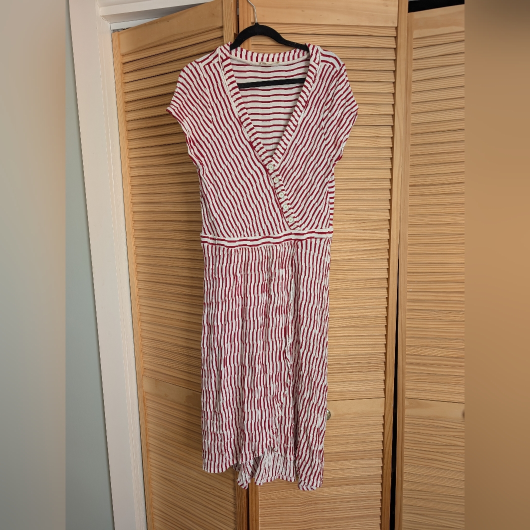 Maeve (Anthropologie) Red And White Striped Dress